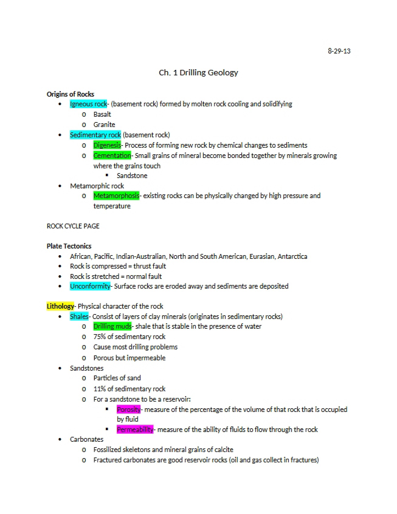 Chapter 1 Drilling Geology