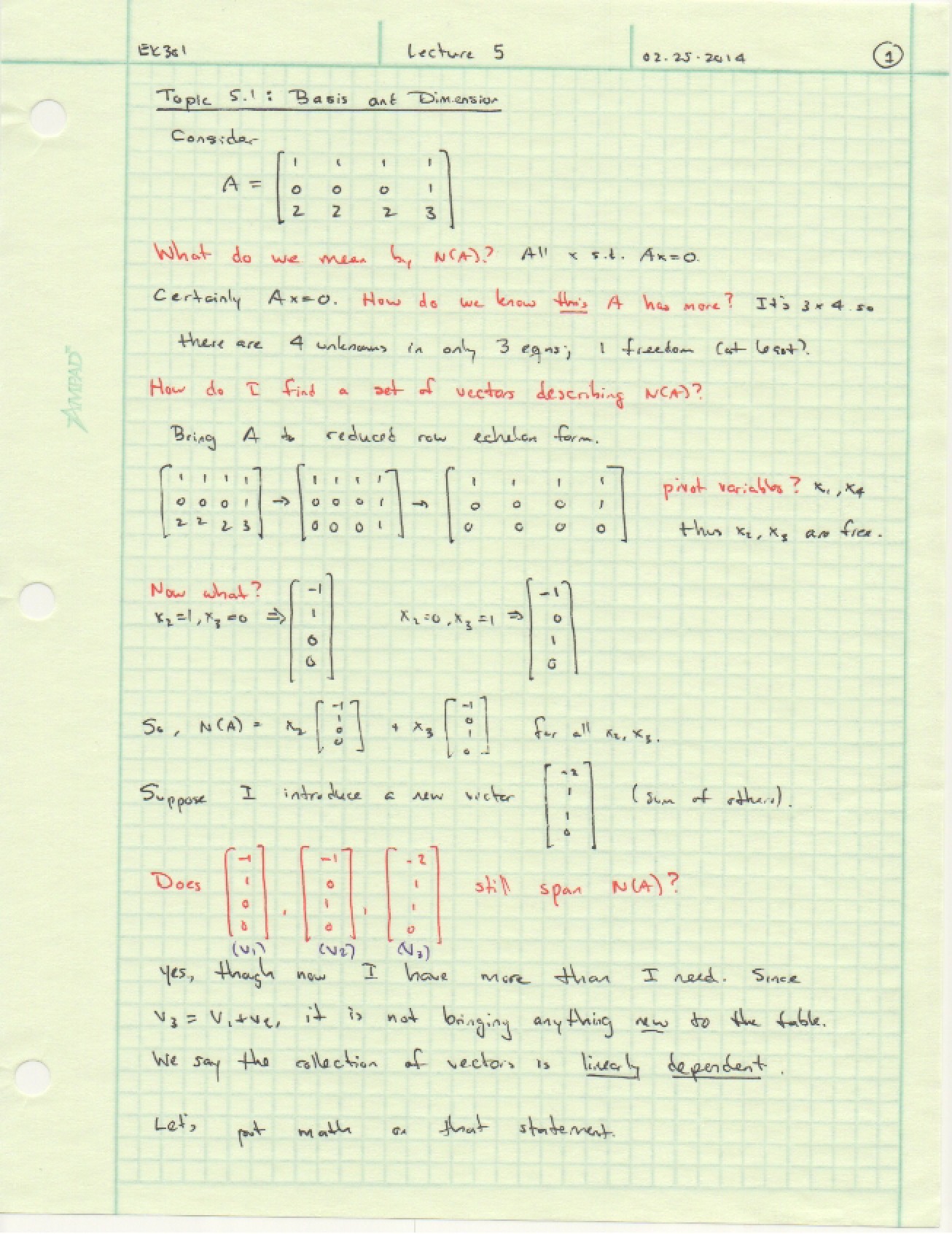 Linear Algebra Notes
