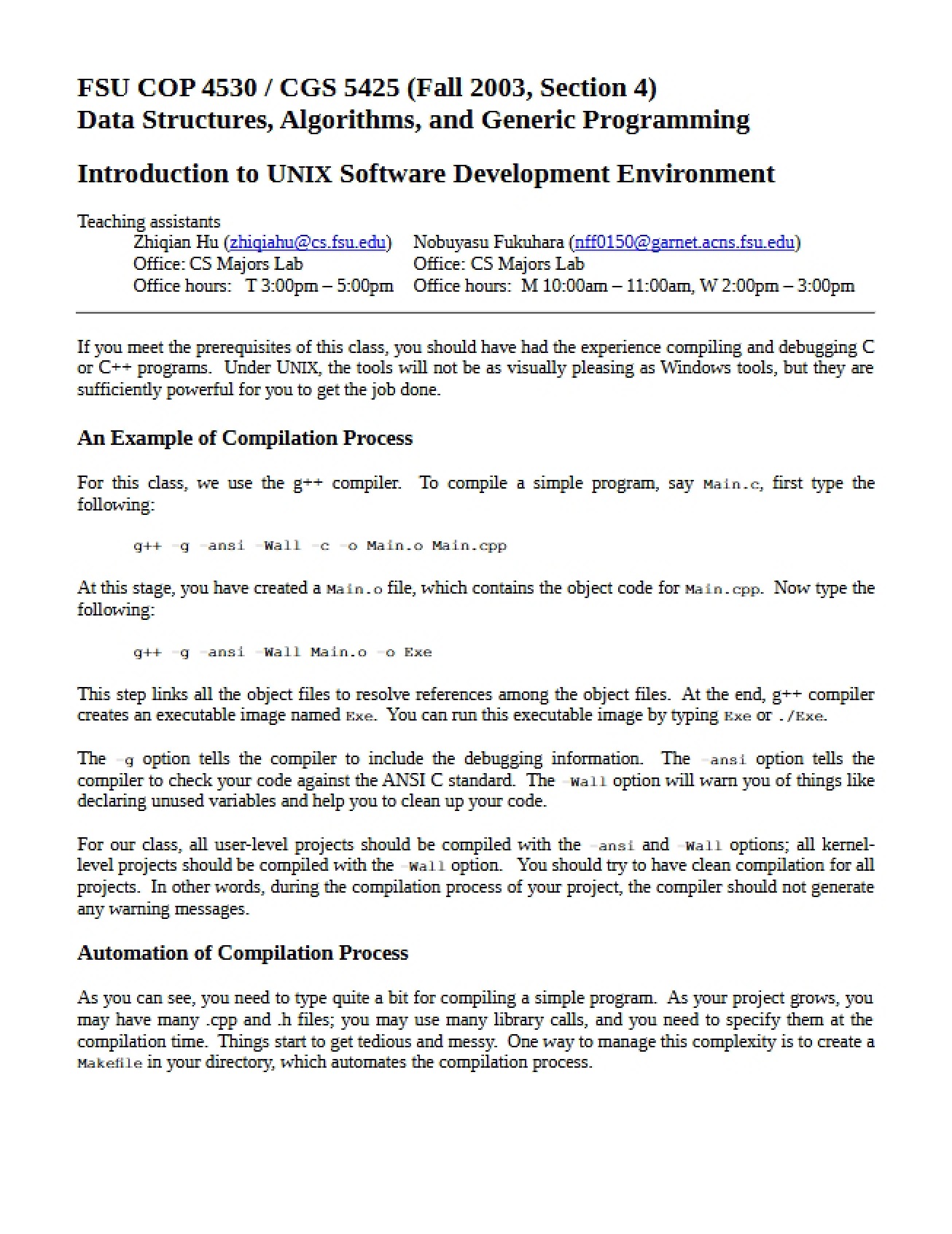 Overview of the Software Development Environment (Lecture 3)