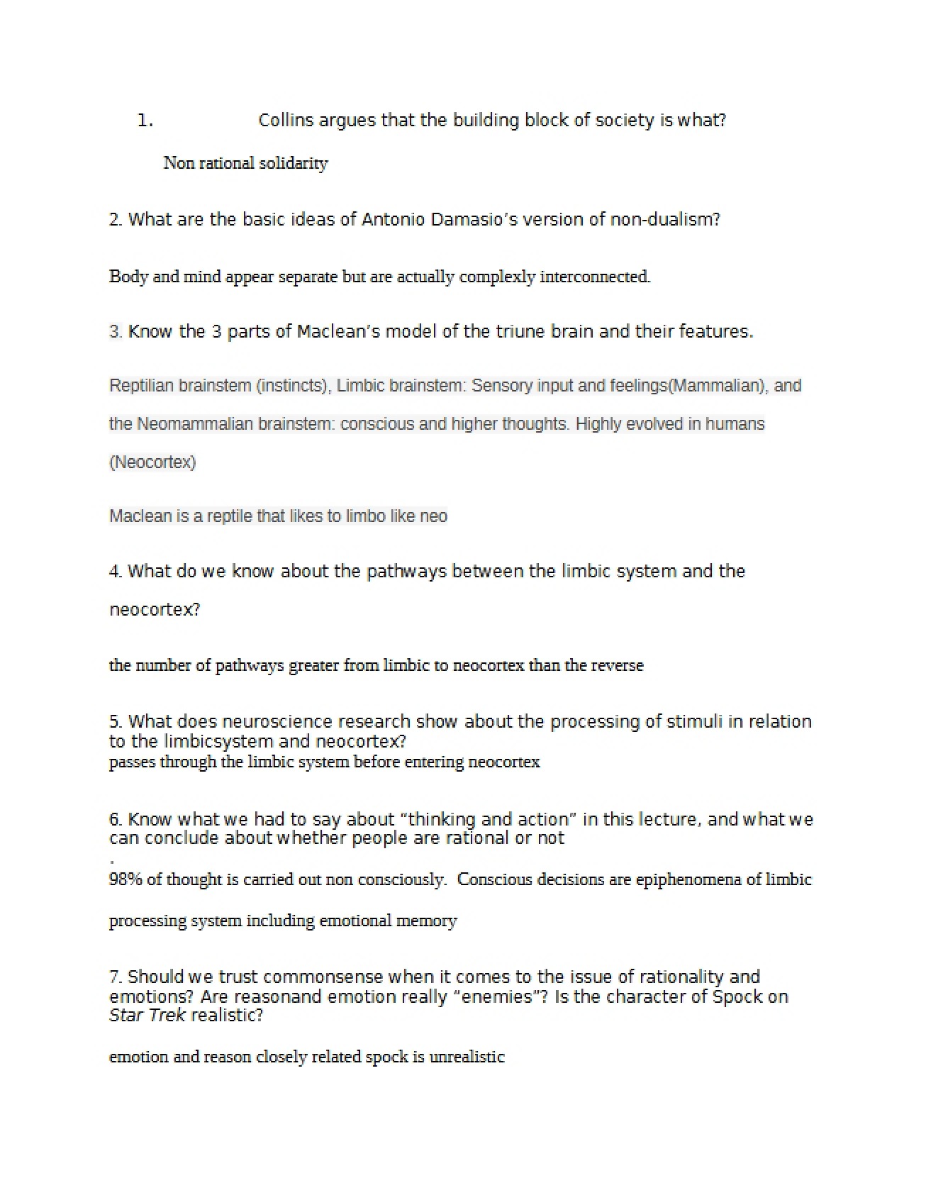 Introduction to Sociology Study Materials