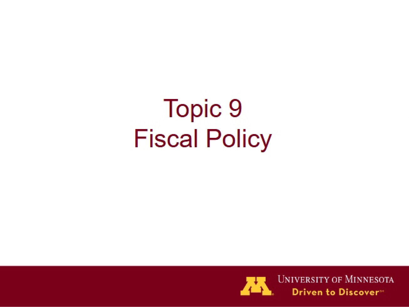 Topic 9 Materials - ECON 1102