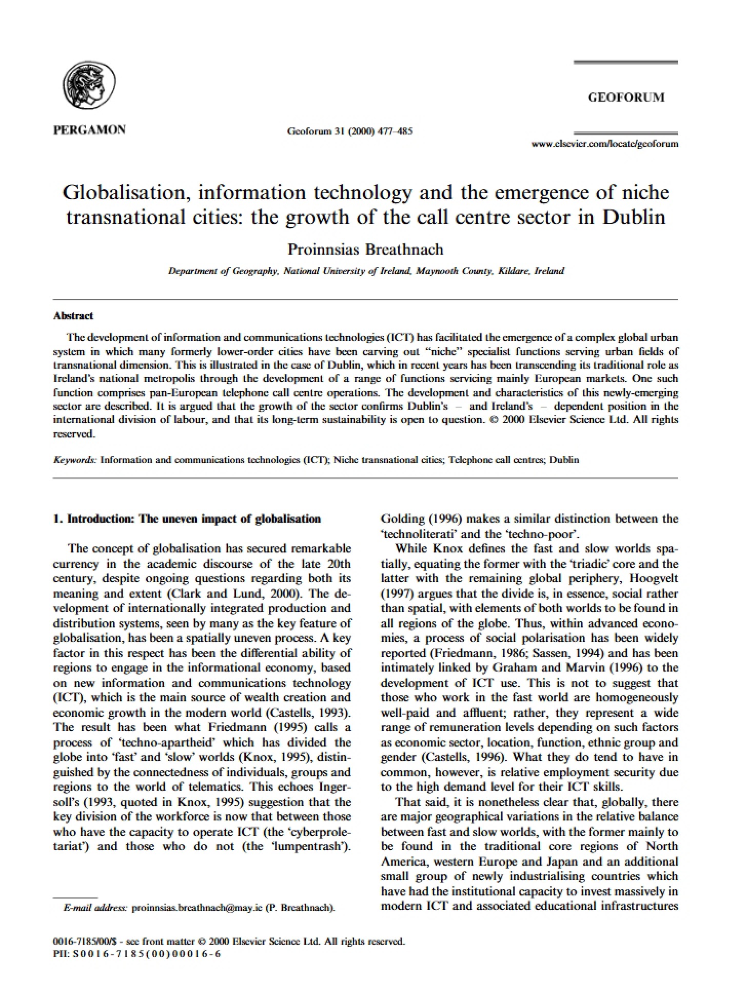 Phenomenon of Globalization