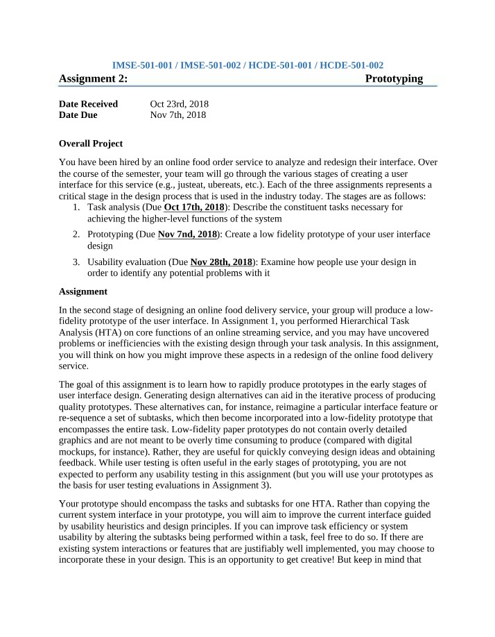 Prototyping Assignment 2