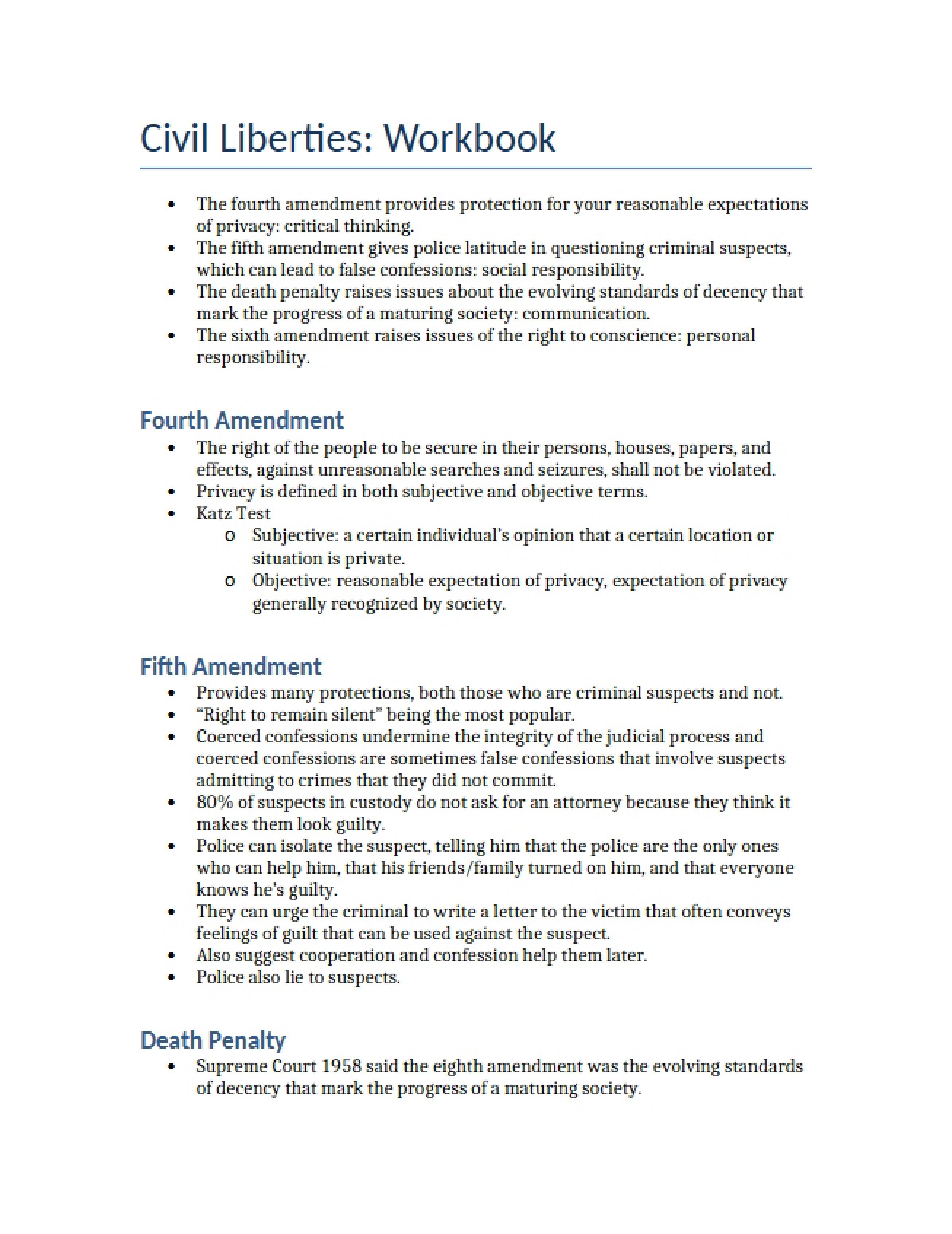 Liberties of Civilians - 2 Pages