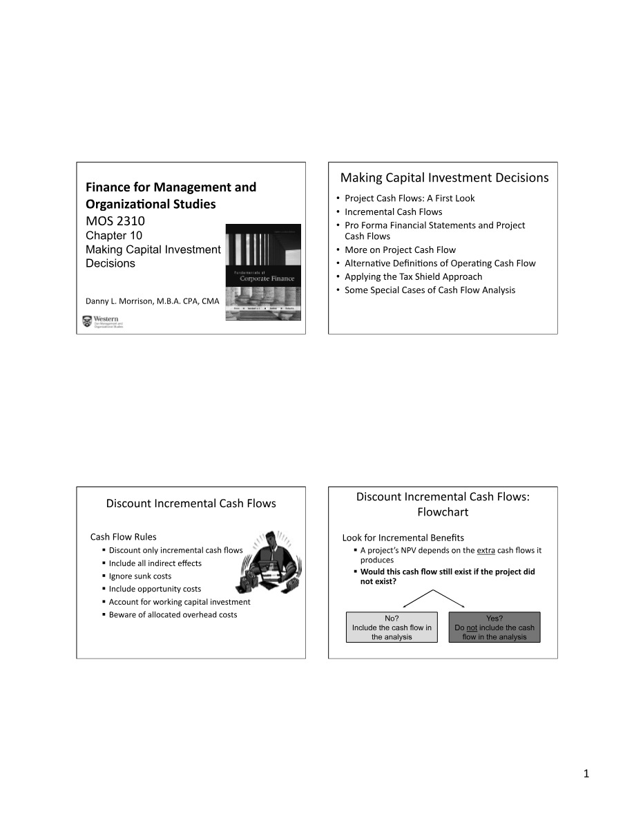 Capital Investment Decisions