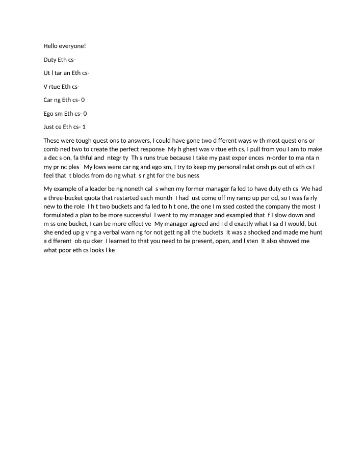 Duty, Utilitarian, and Virtue Ethics
