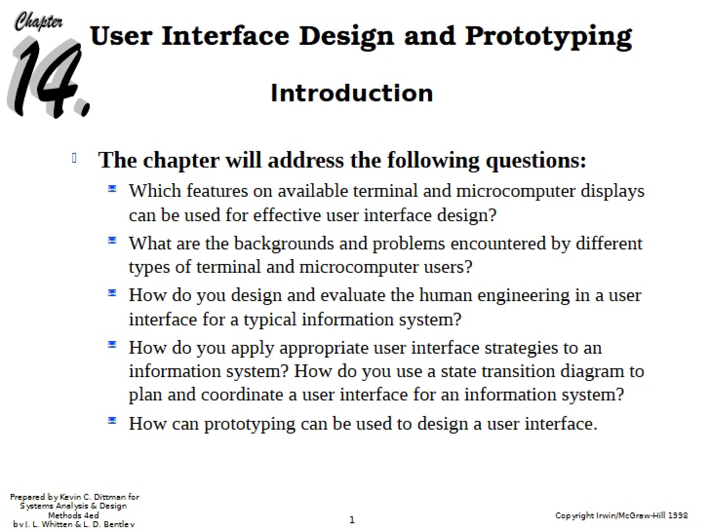 Prototyping and User Interface Design