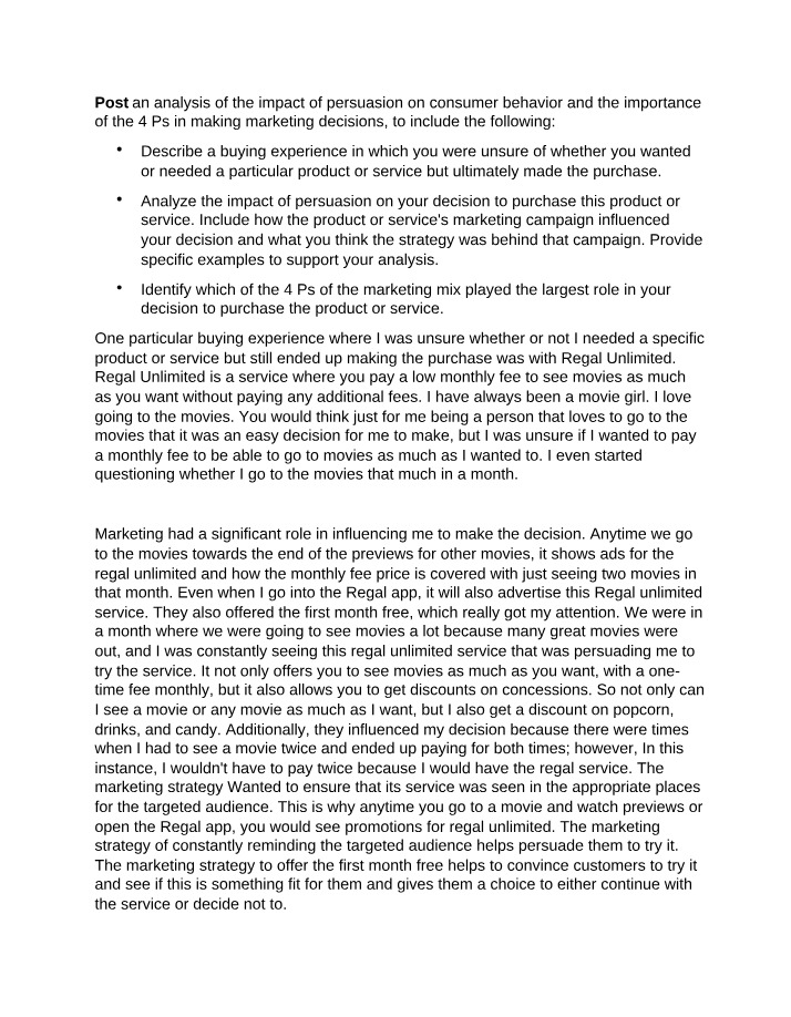 WMBA 6060 Week 4 Discussion