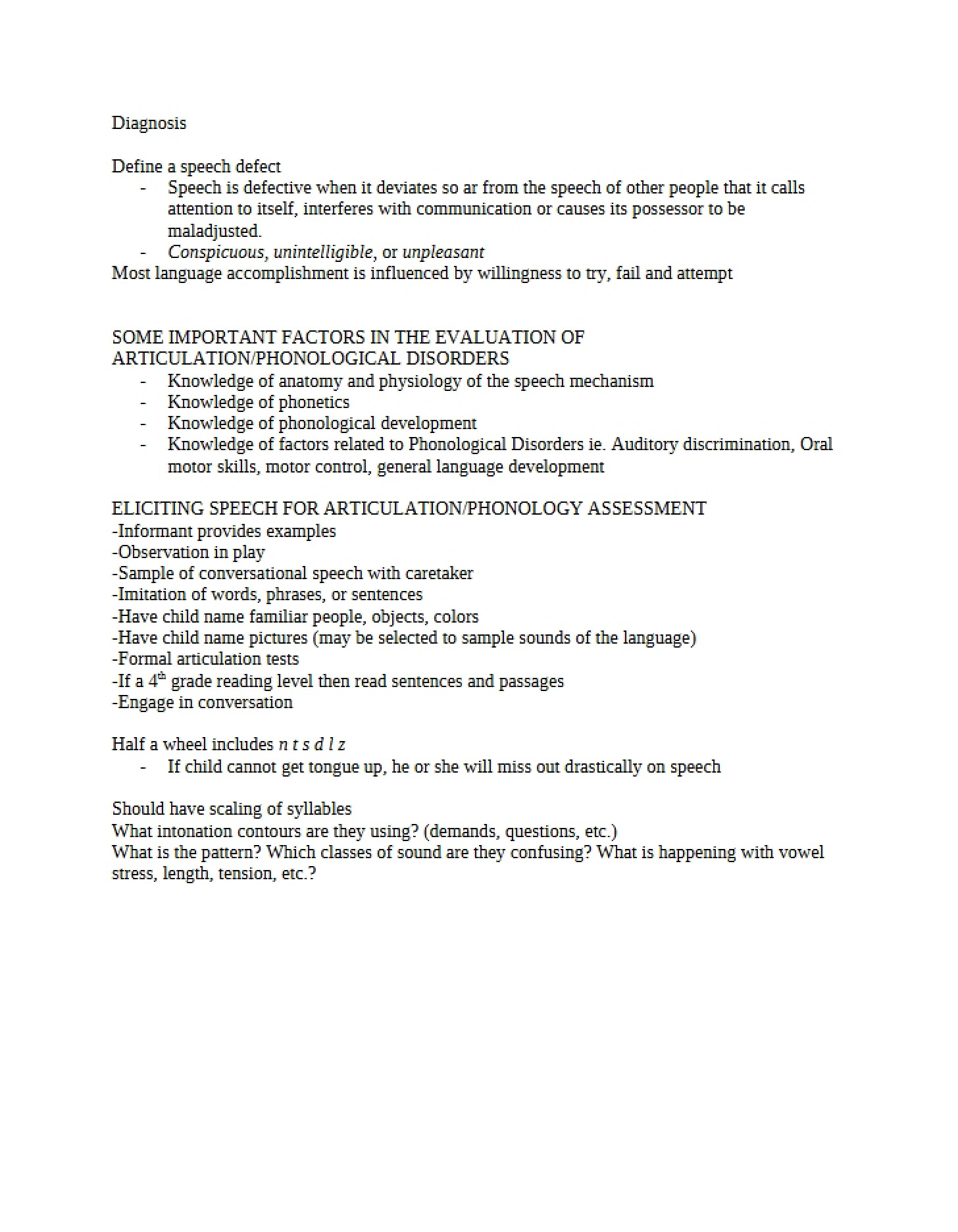 Diagnostic Procedures