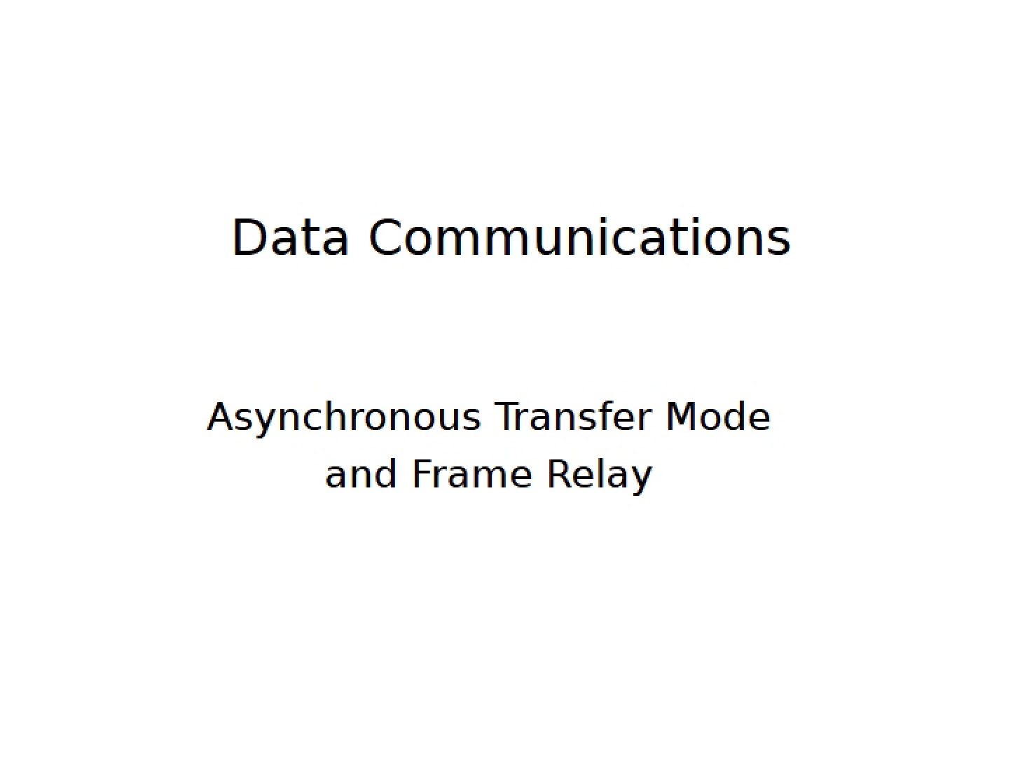 Frame Relay ATM for TDC 462