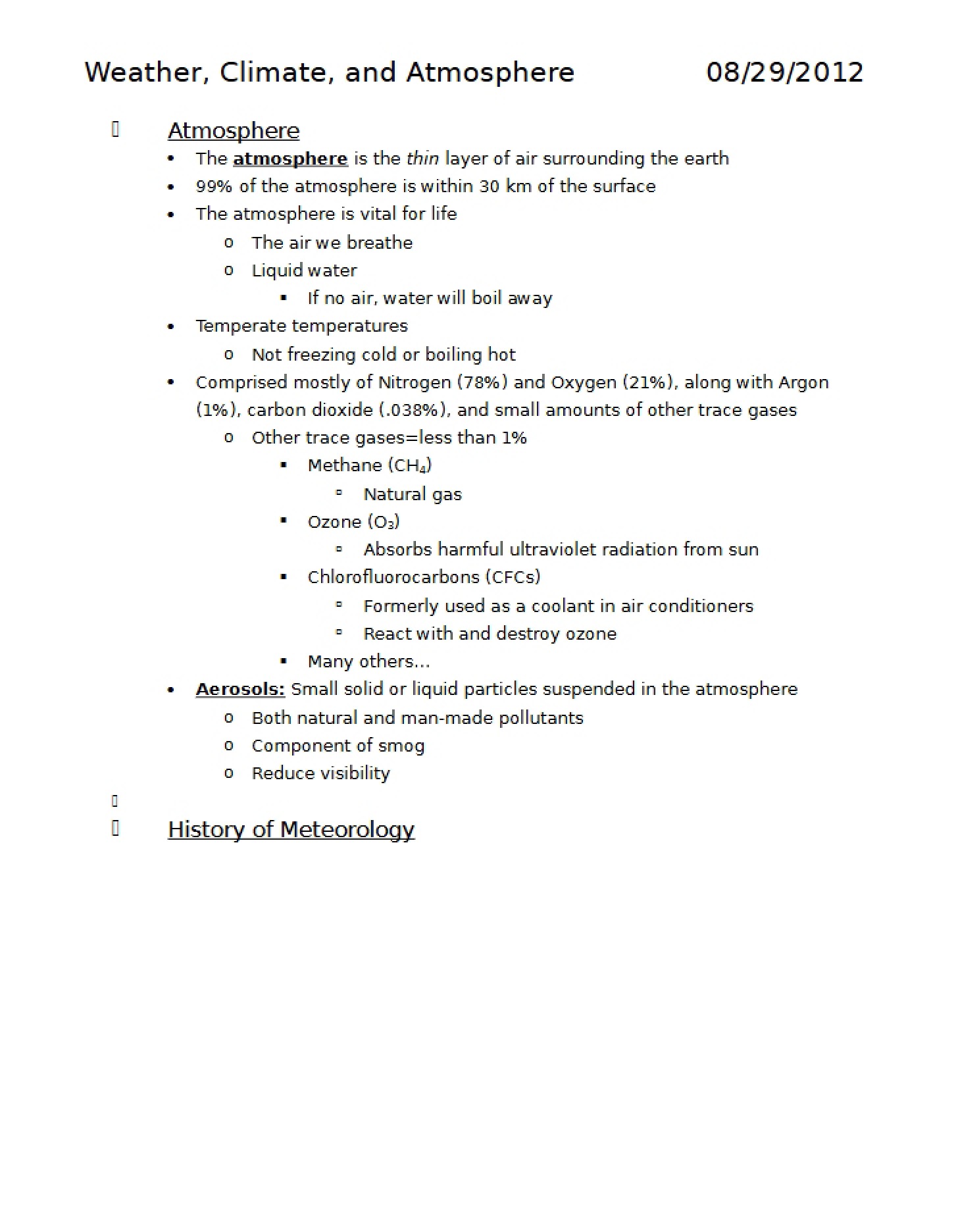 Chapter One ATMS 100