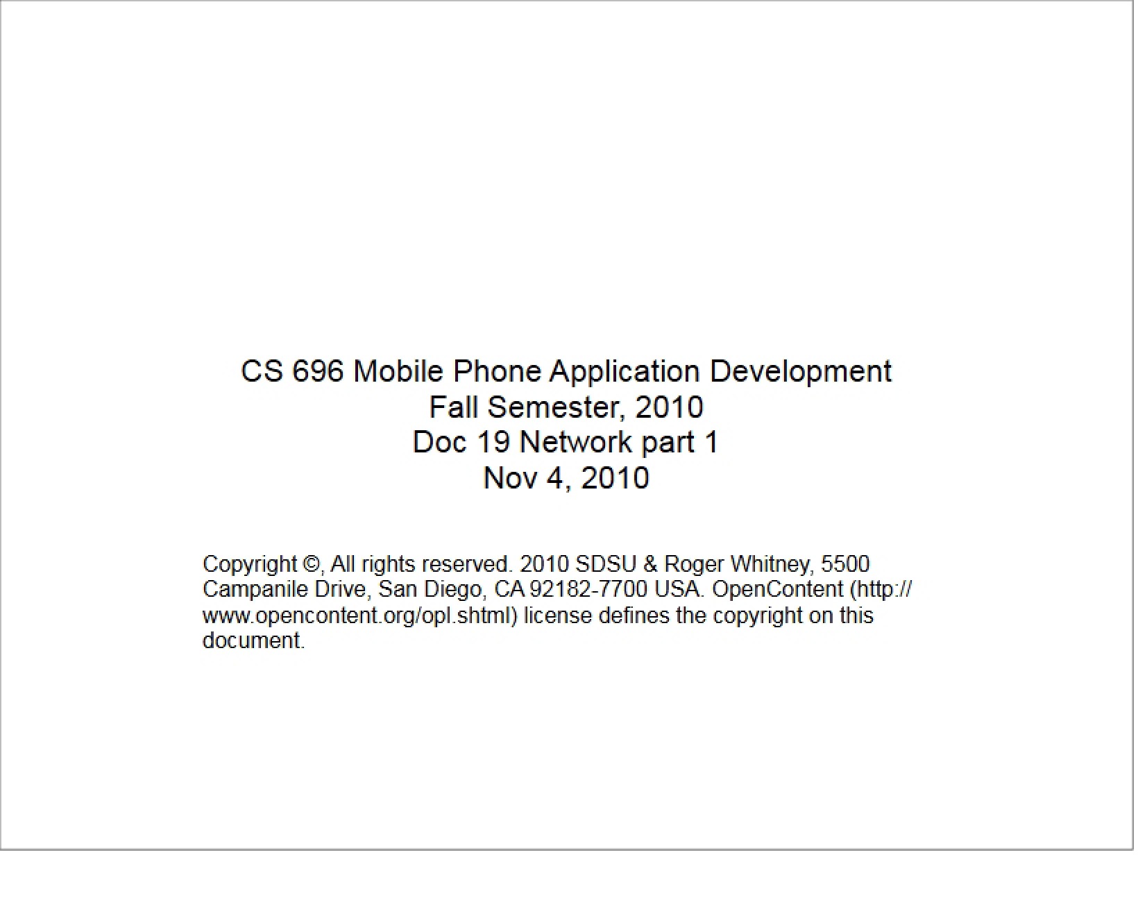 Network Overview