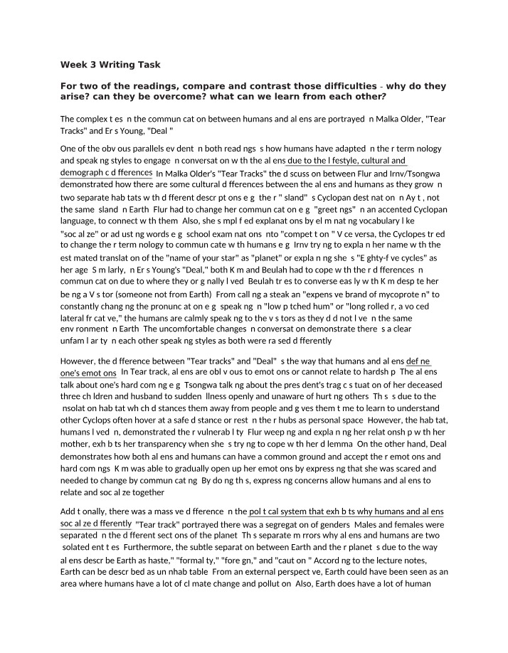 Week 3 Writing Task
