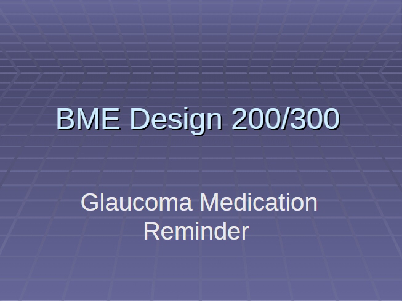 Reminder for Glaucoma Medication