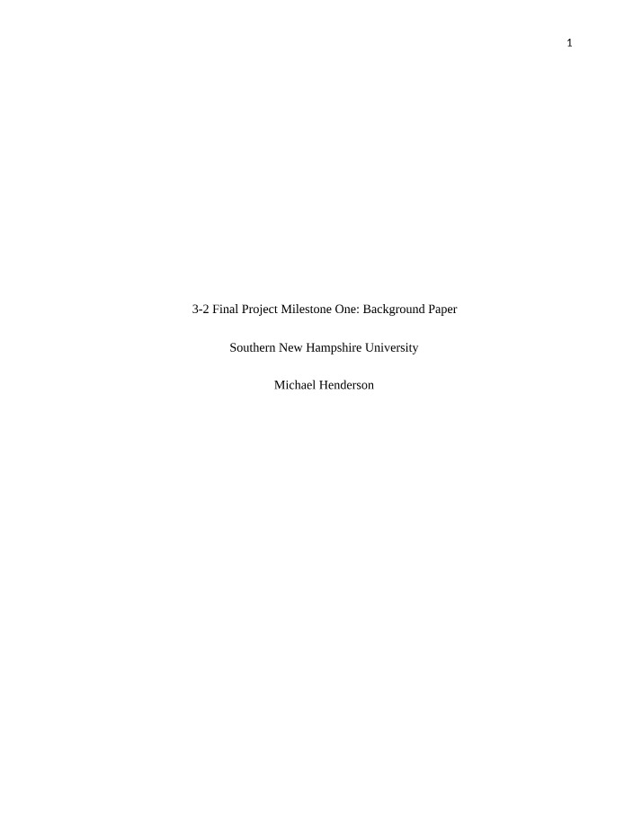 Humanities Background Paper