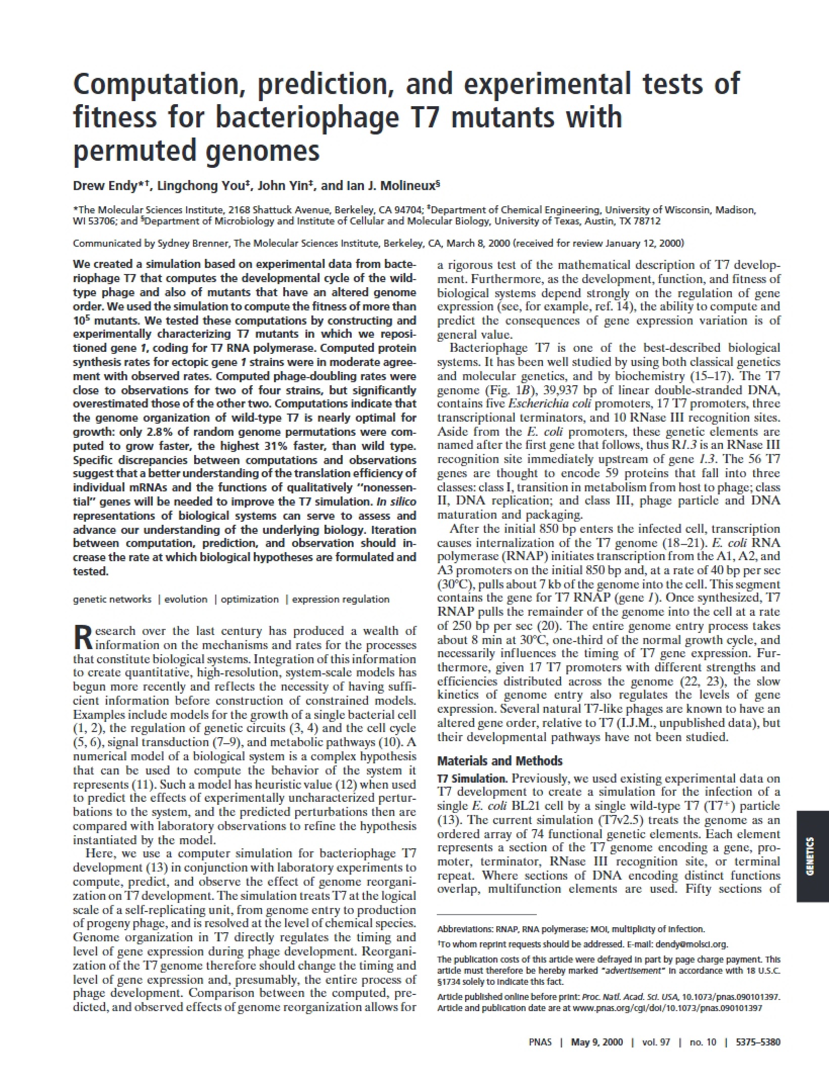 Permuted Genomes in Bacteriophage T7 Mutants