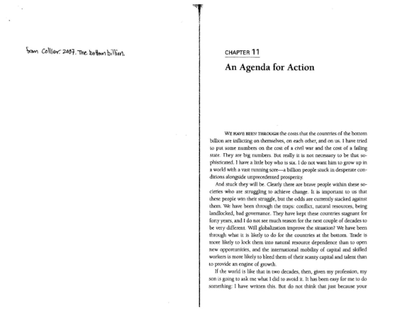 Agenda for Action