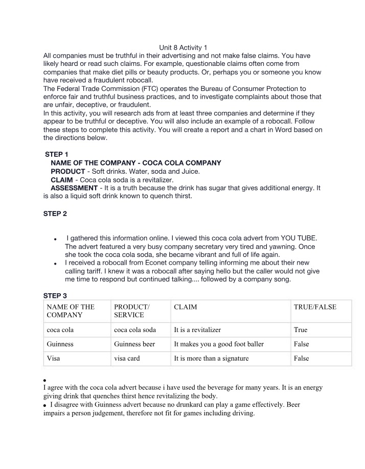 Are Company Claims True Researching Ads and Robocalls