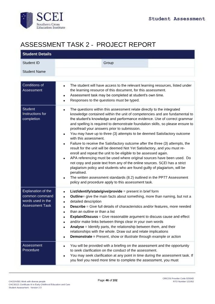 Project Report - Assessment Task 2