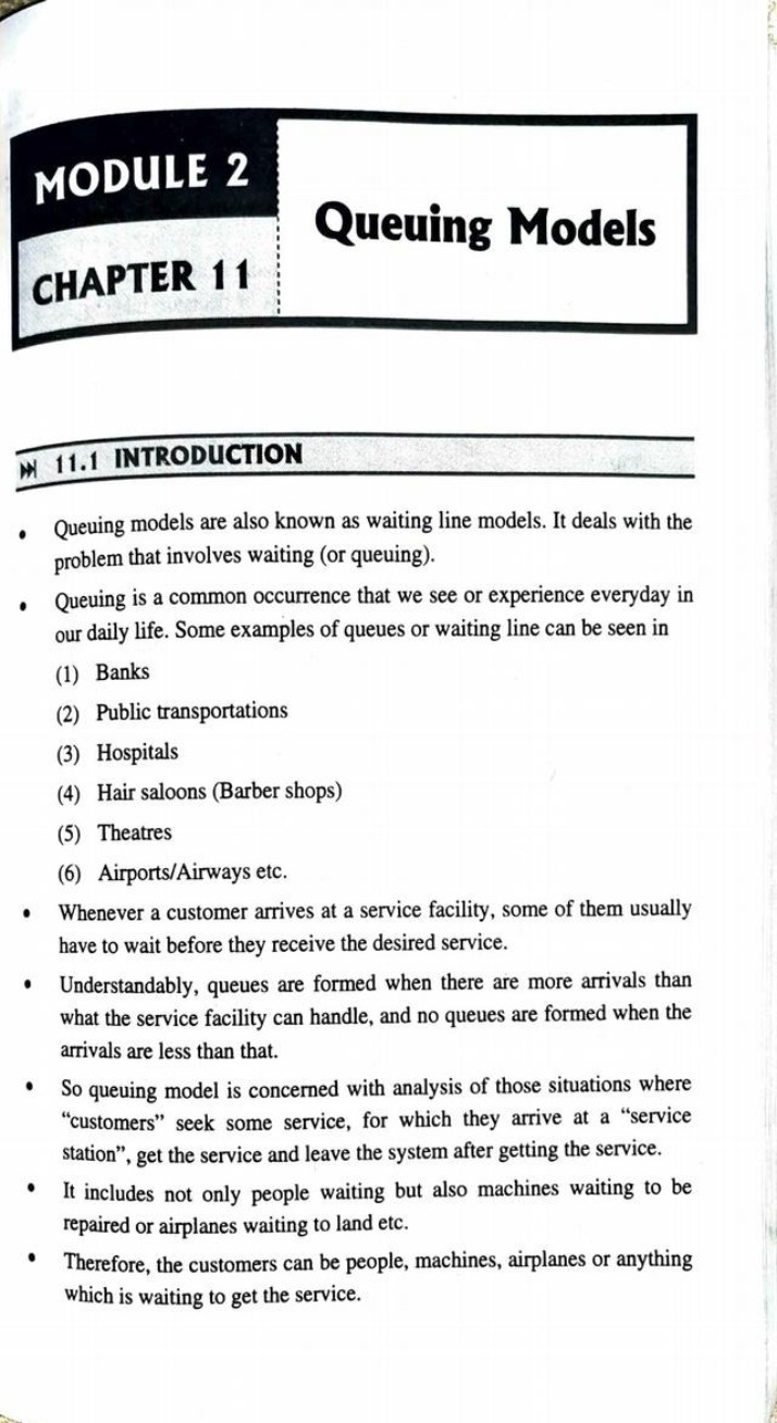 Queuing Models - Introduction and Basic Concepts