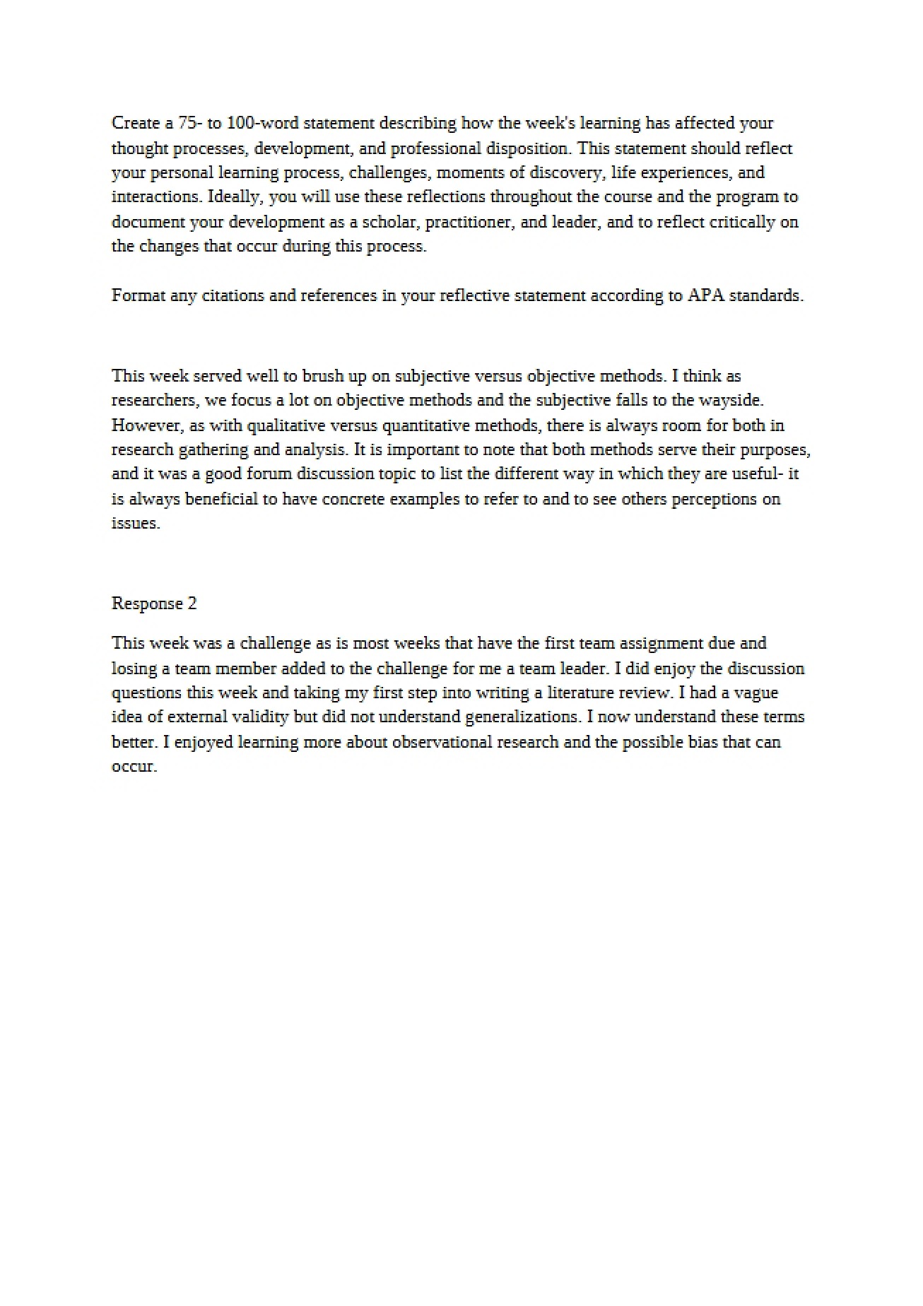 Data Analysis Assignment