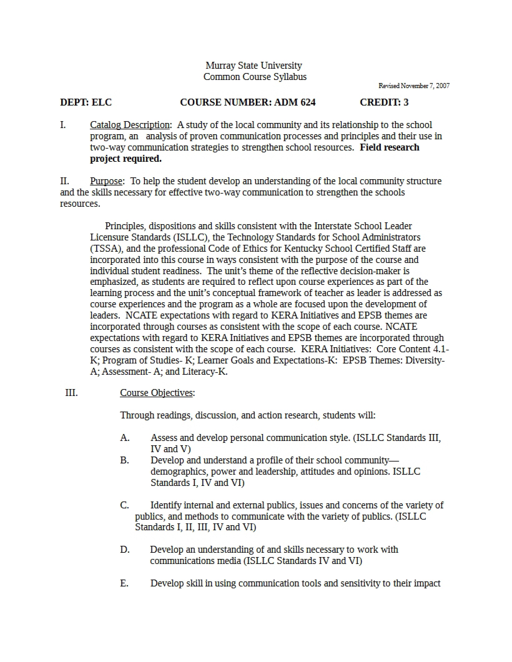 Syllabus - School and Community Relations