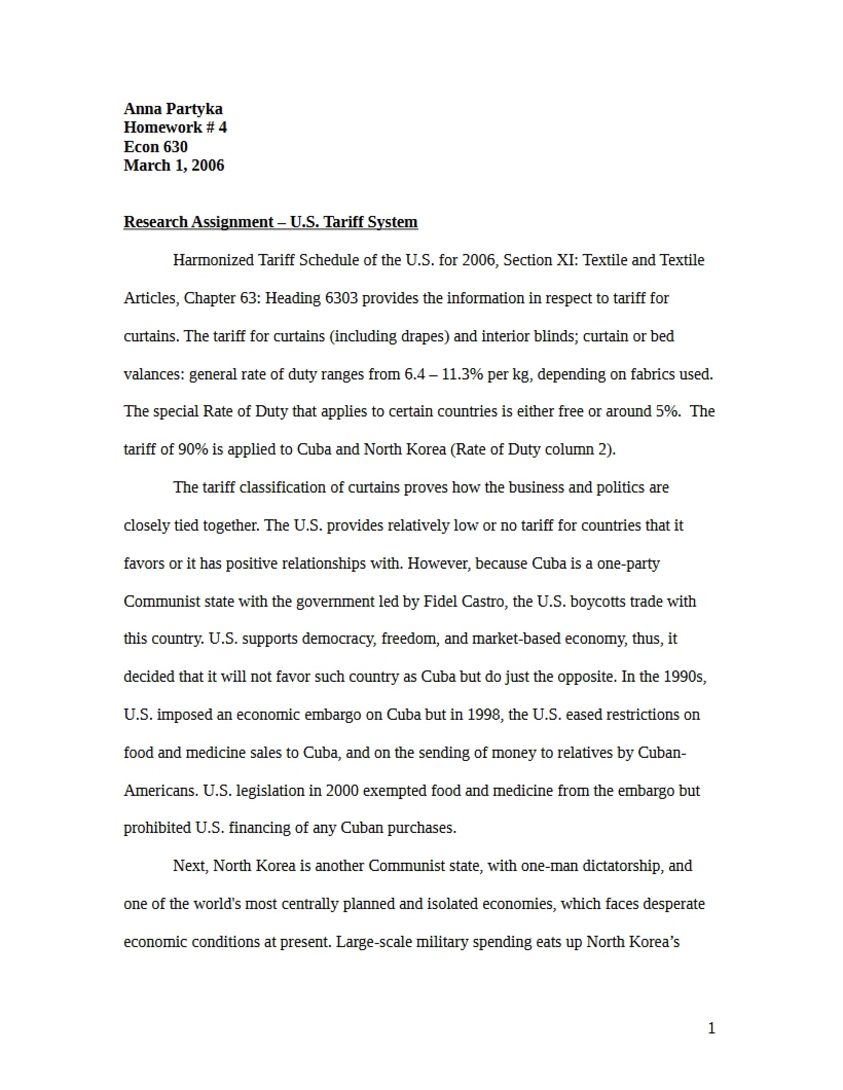 Fourth Homework Assignment
