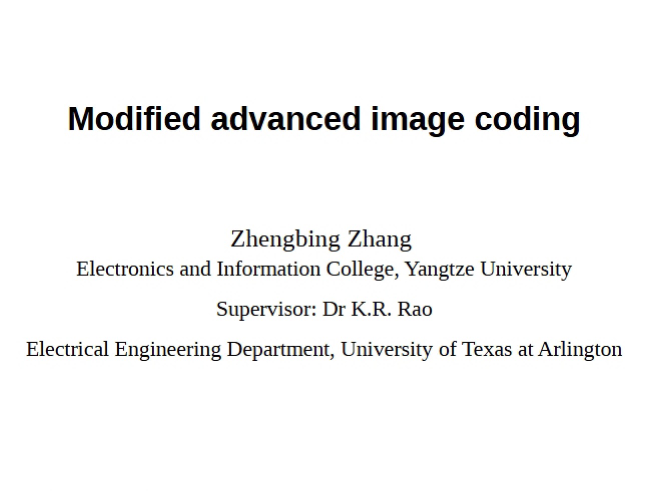 Advanced Image Coding (Modified)