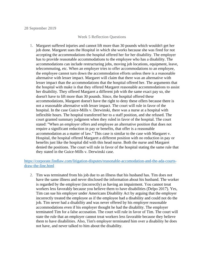 Reflection Questions for Week 5
