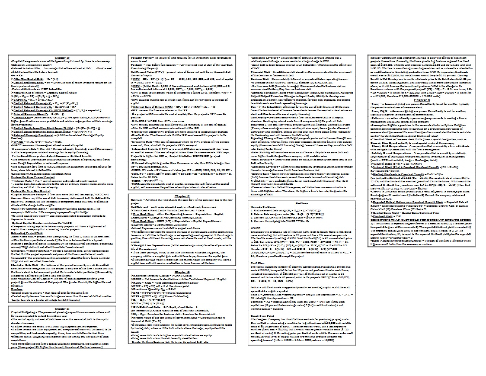 Business Finance - Chapter 10 - 1 Pages