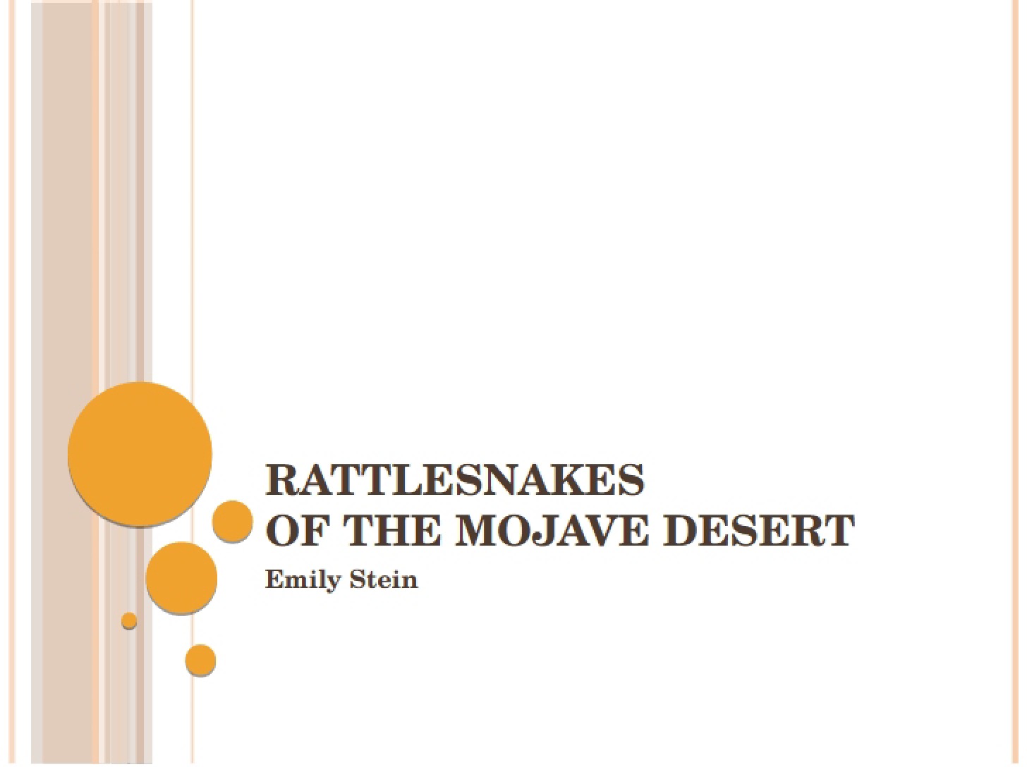 Mojave Desert Rattlesnake Populations