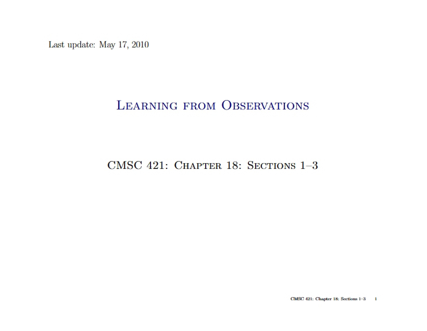 Inductive Learning from Observational Data