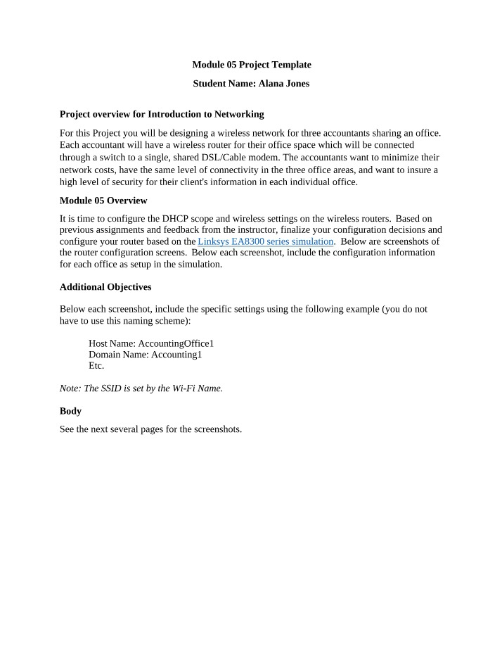 Wireless Network Configuration and Simulation for Accountants