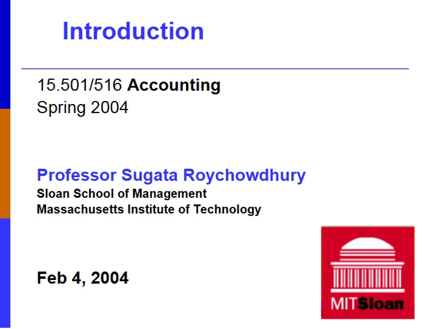 Slides for Class