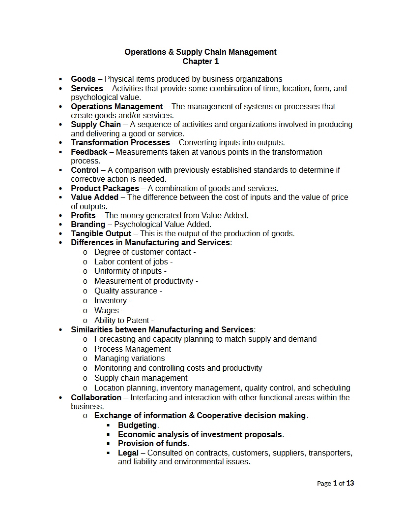 Chapter One Decision Models