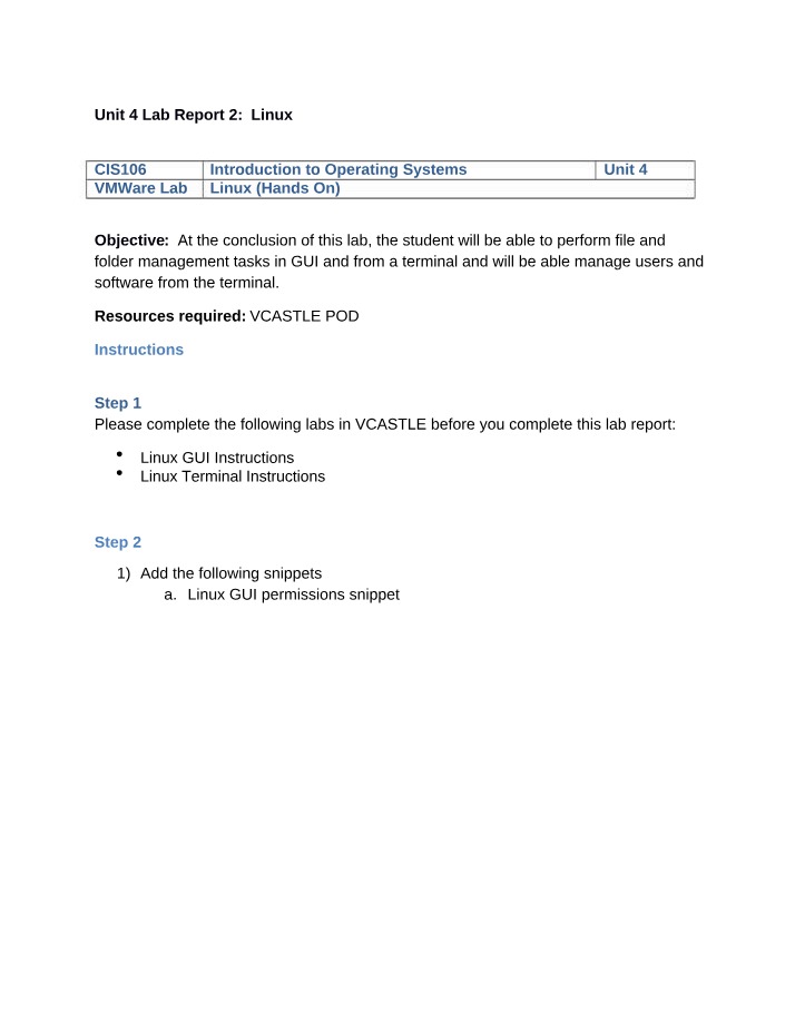 Linux - Unit 4 Lab Report 2