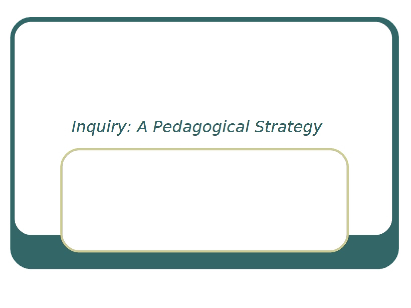 Pedagogical Strategy Inquiry