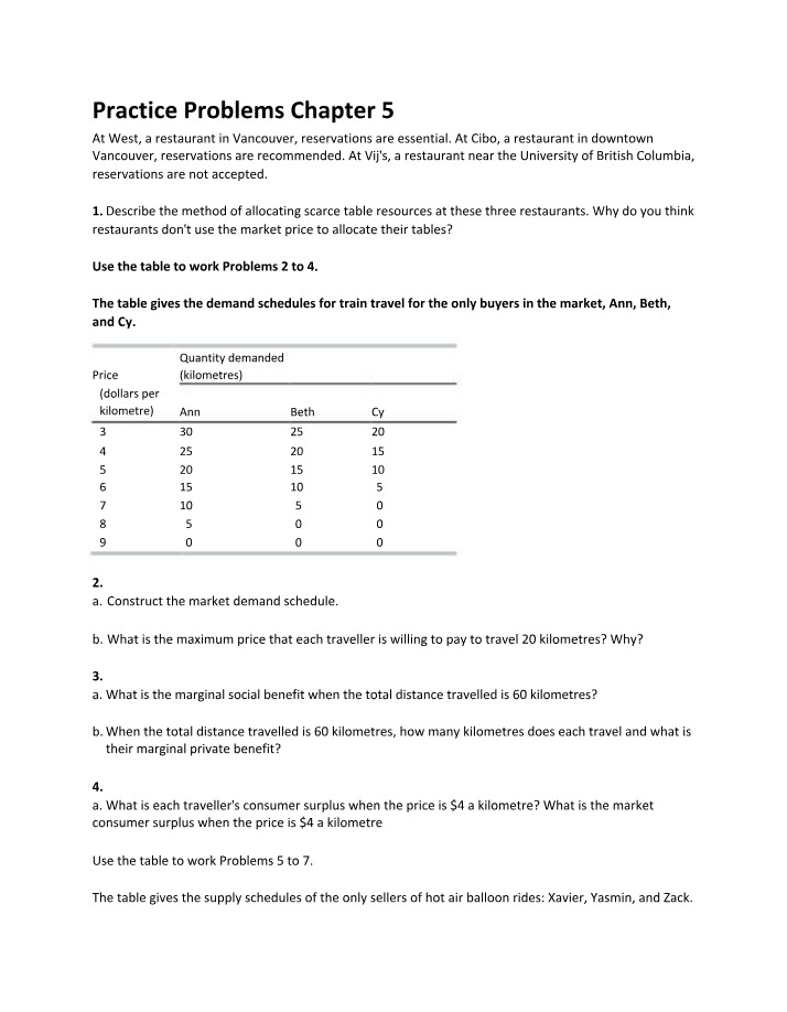 Chapter 5 Practice Problems
