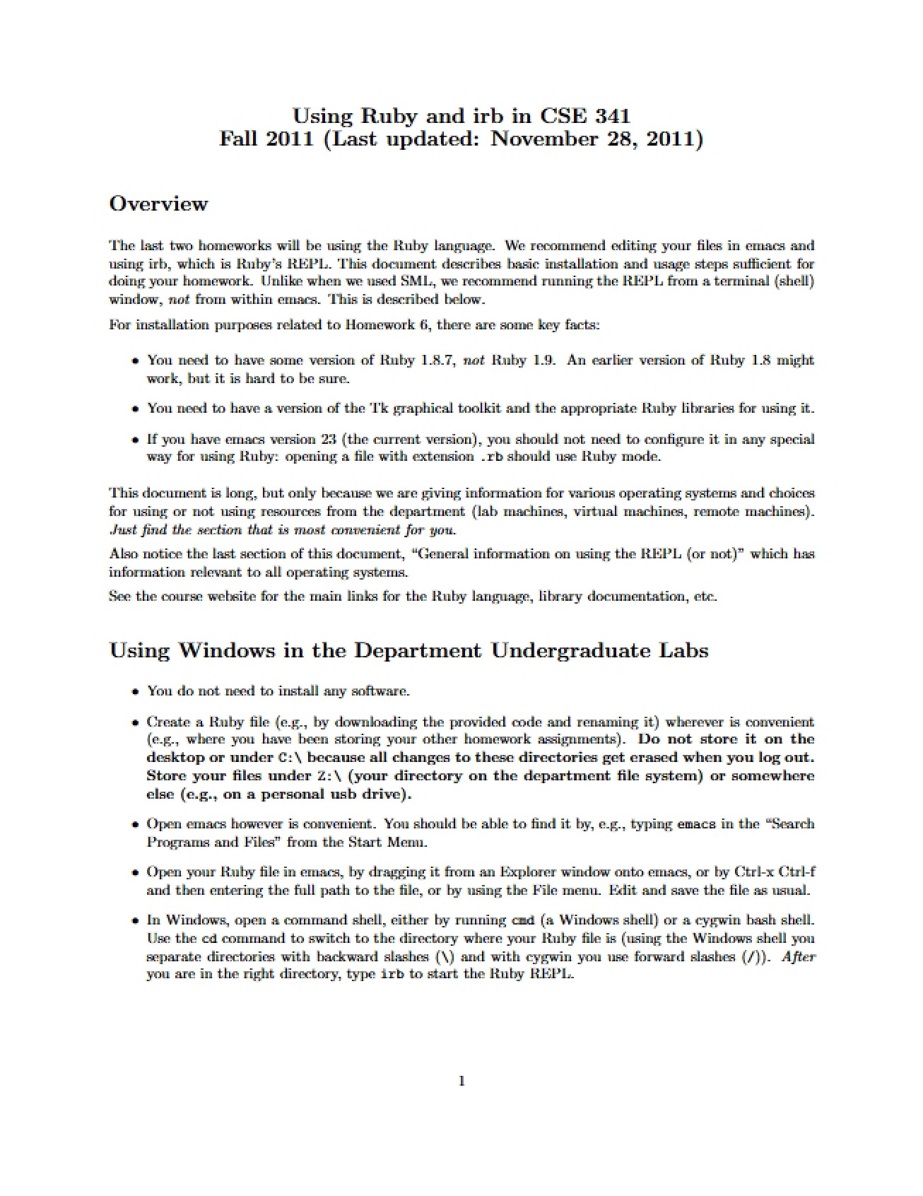 Preparation Notes