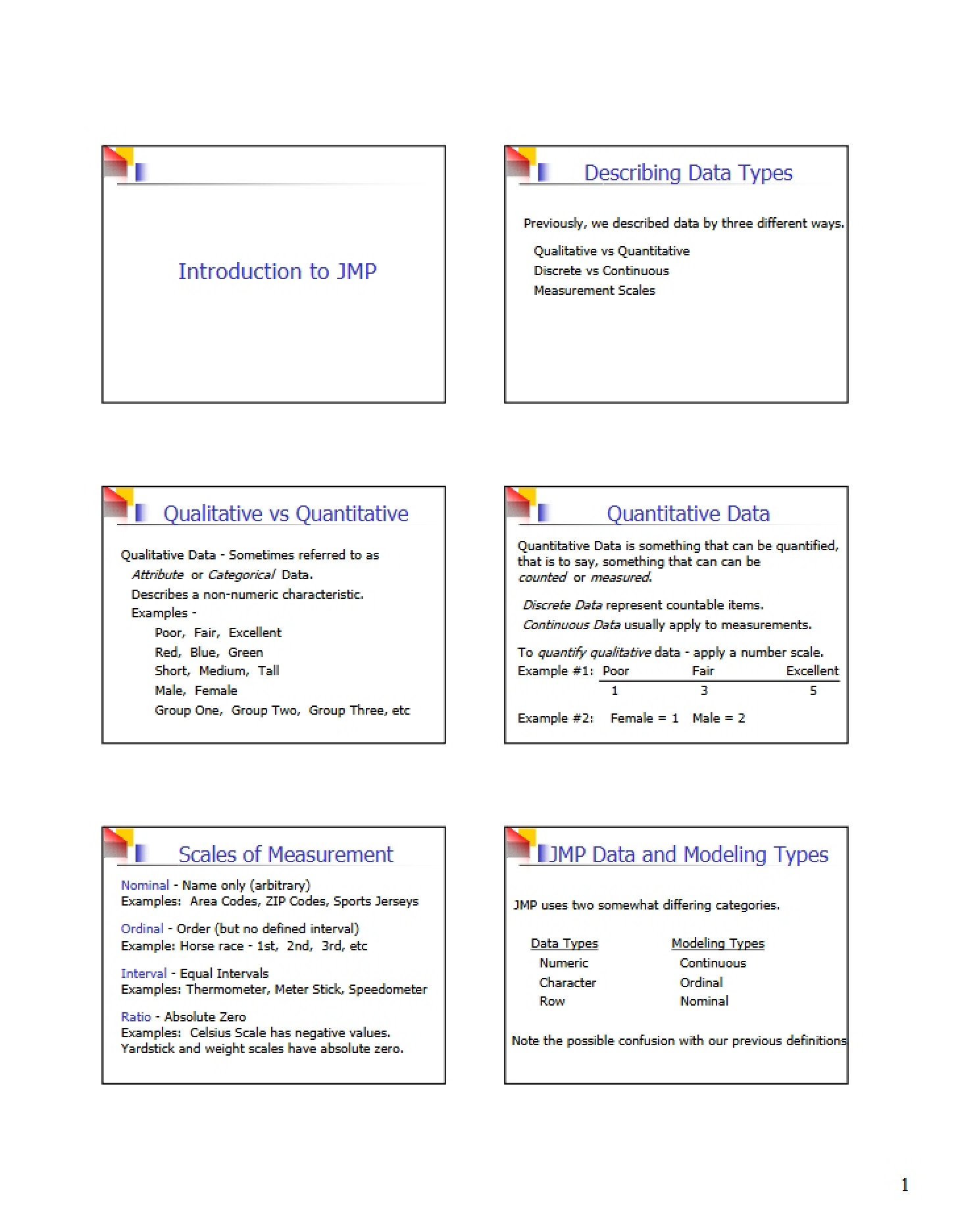 JMP Introduction