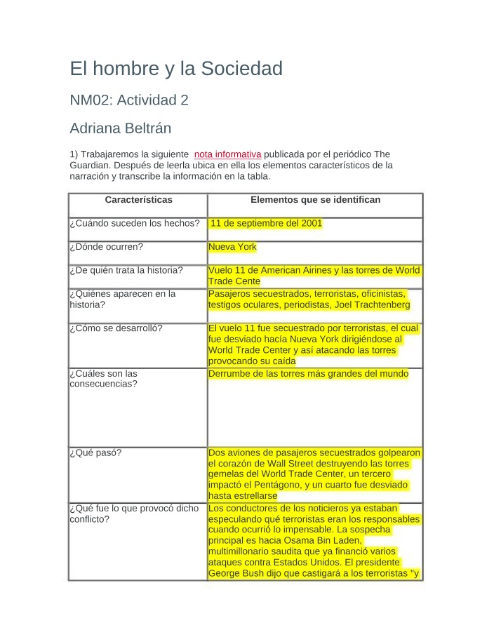 El Hombre y la Sociedad NM02 - Actividad 2