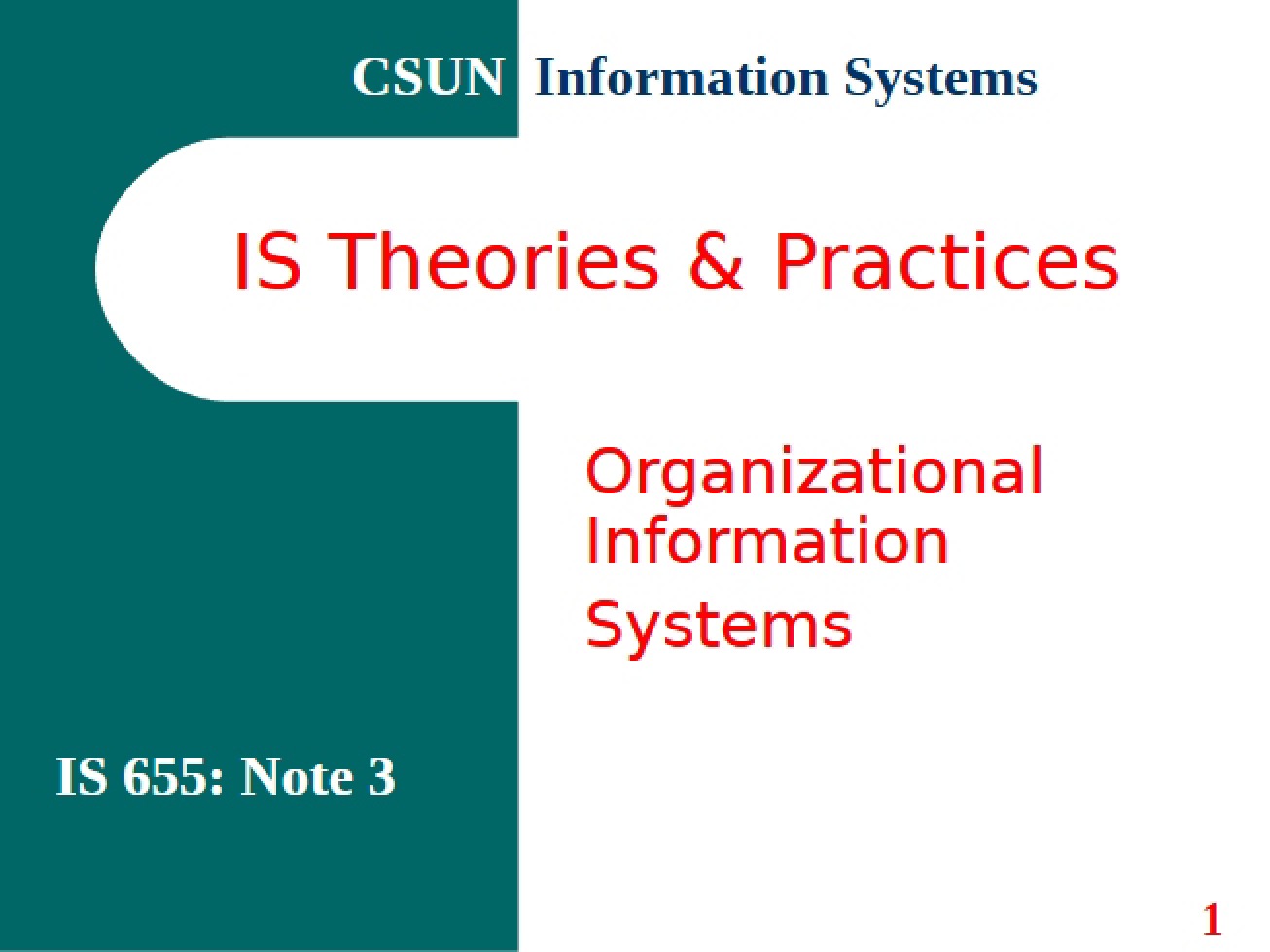 Organizations and Information Systems