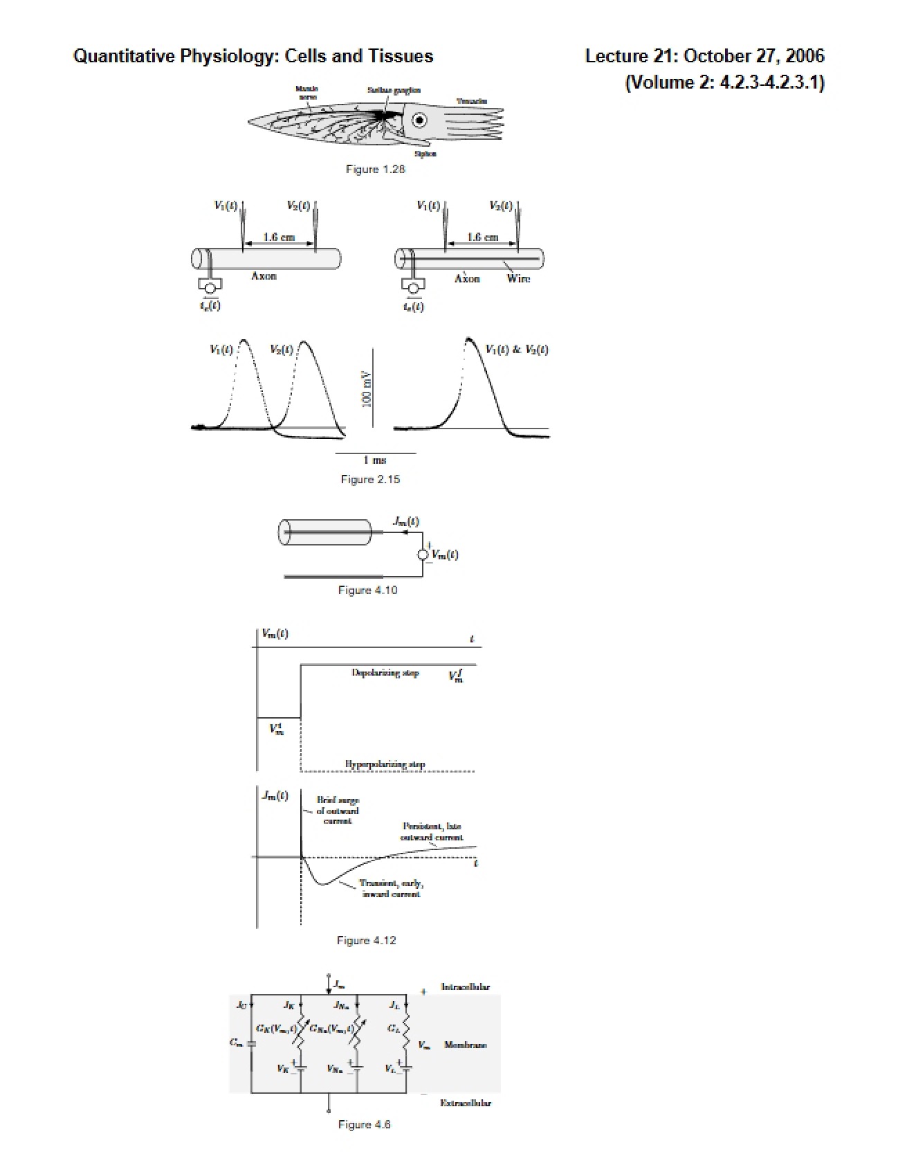 Quantitative Physiology Course Overview