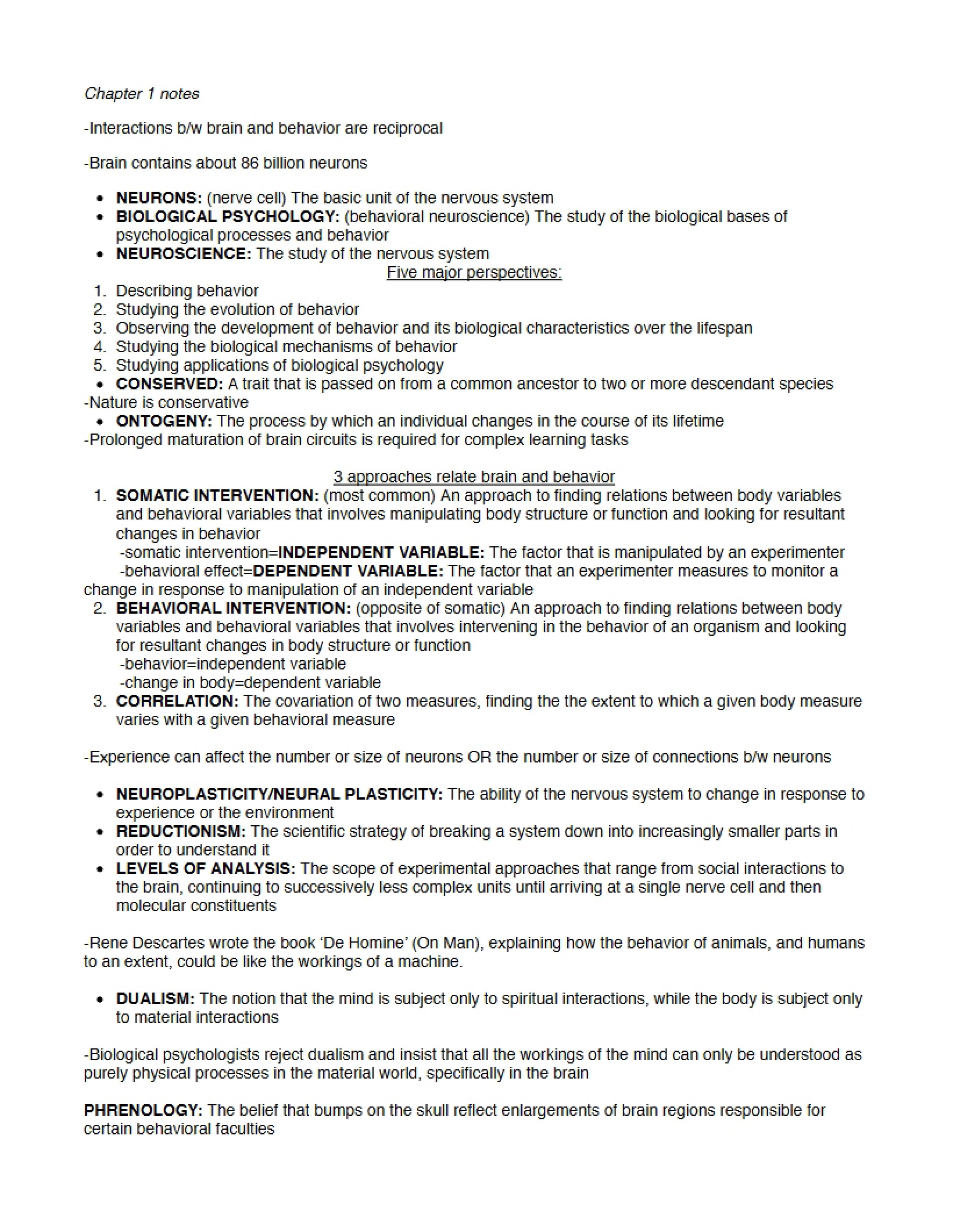 Notes on Chapter 1