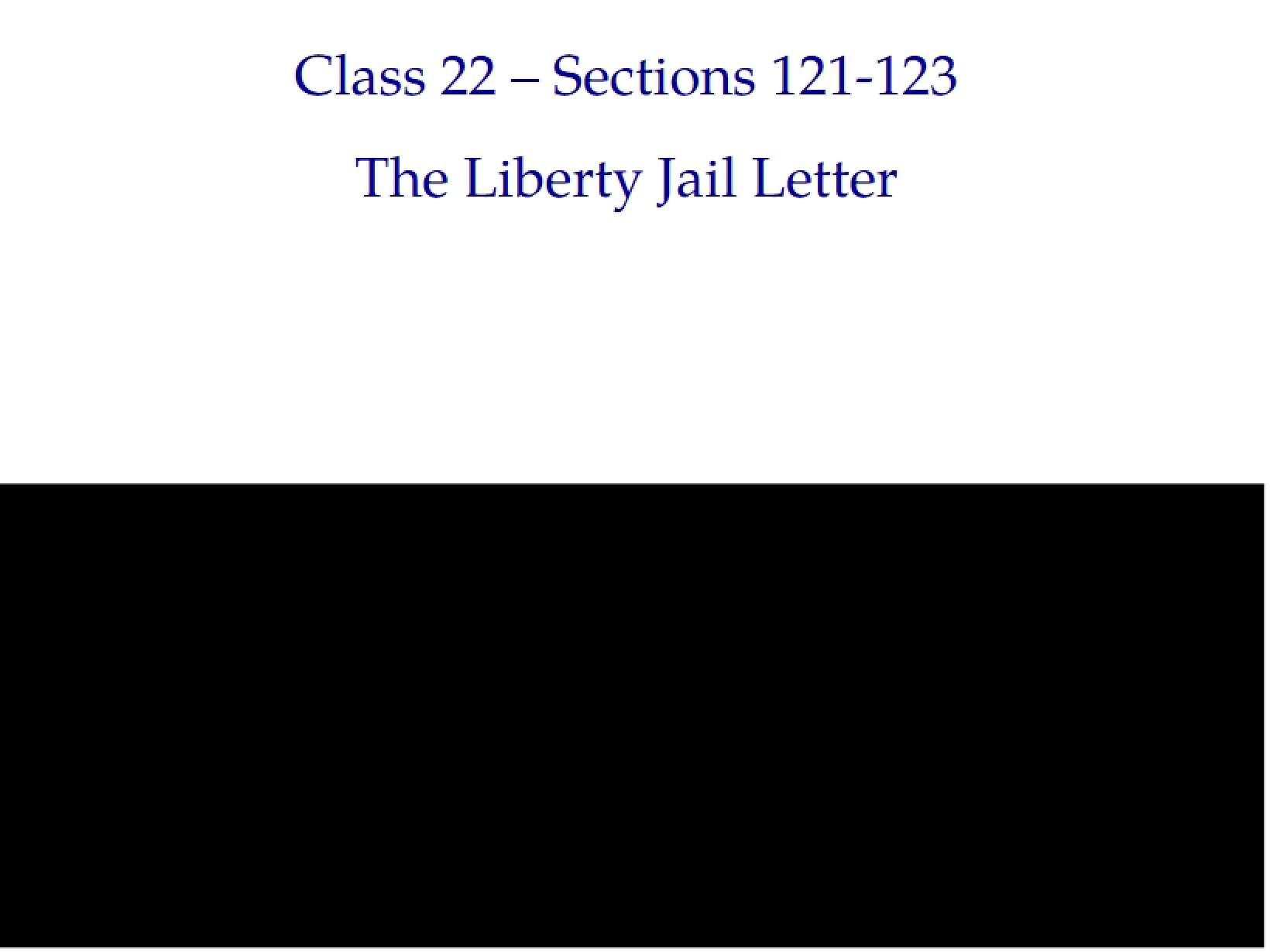 Letter from Liberty Jail