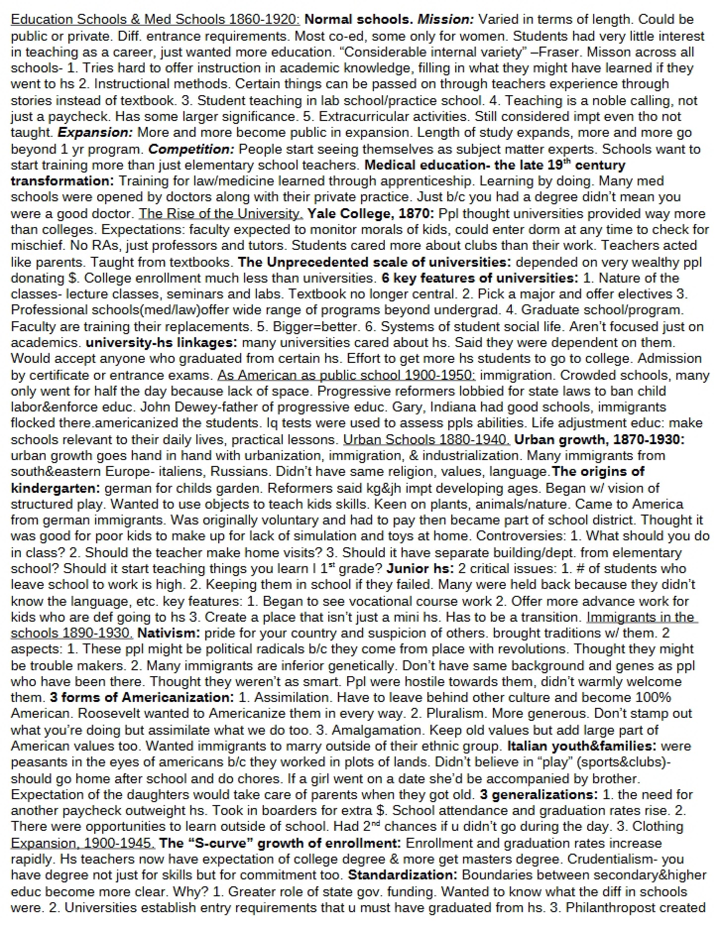 Med and Education Schools (1860-1920)