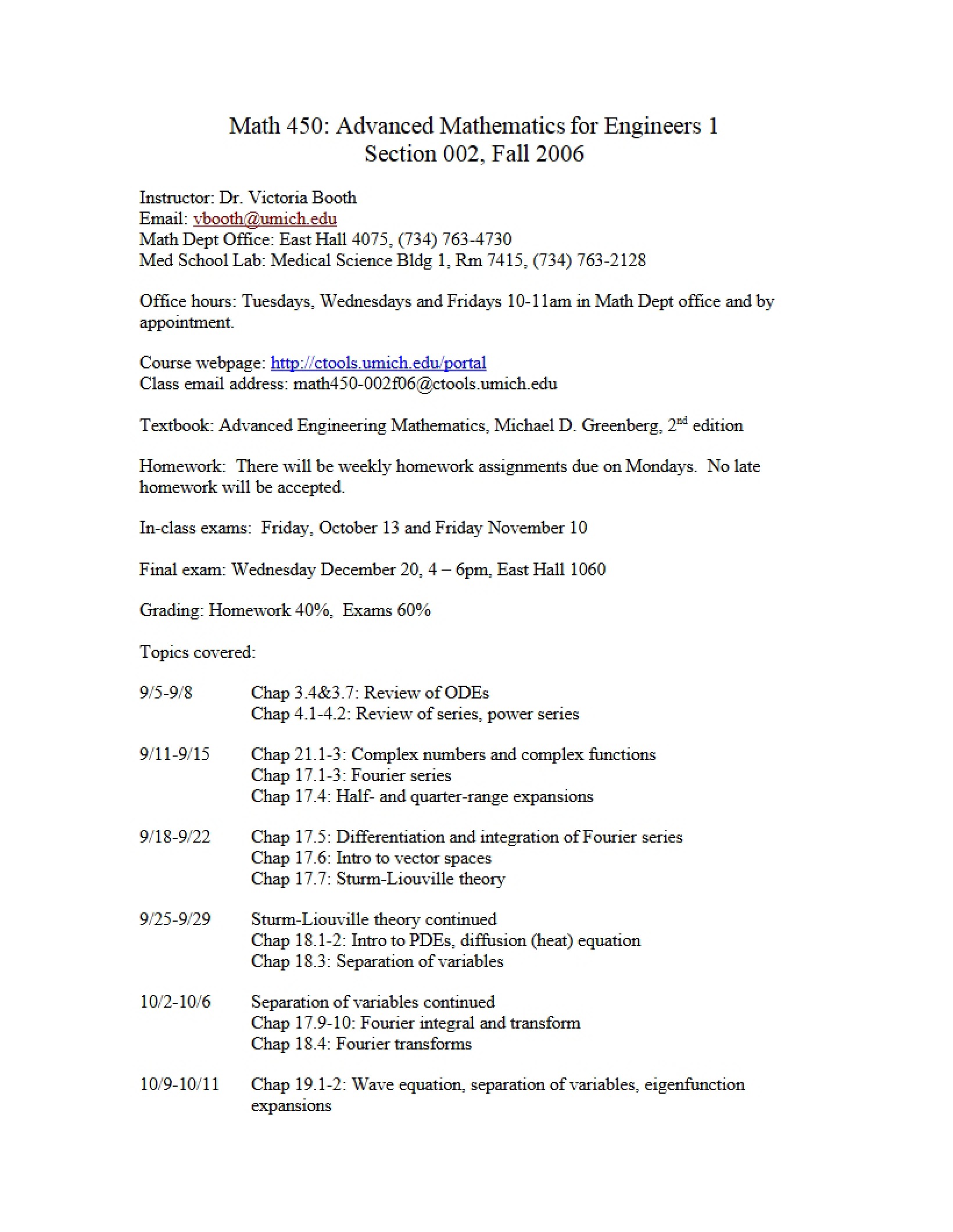Course Syllabus