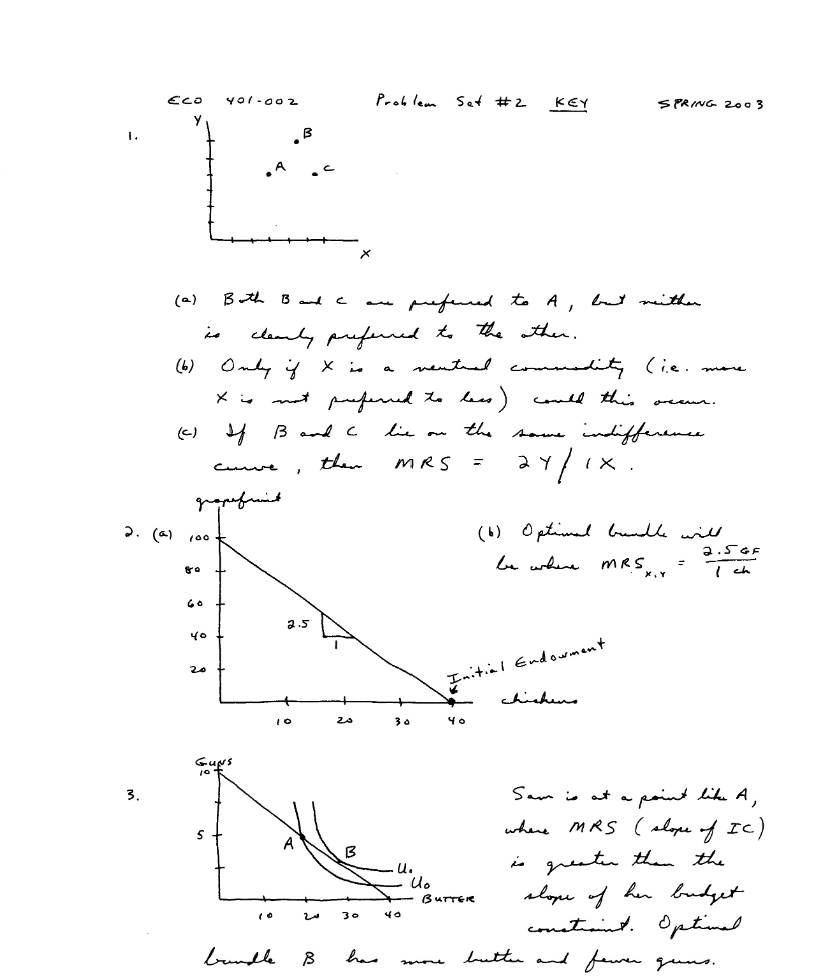 Key for Problem Set 2