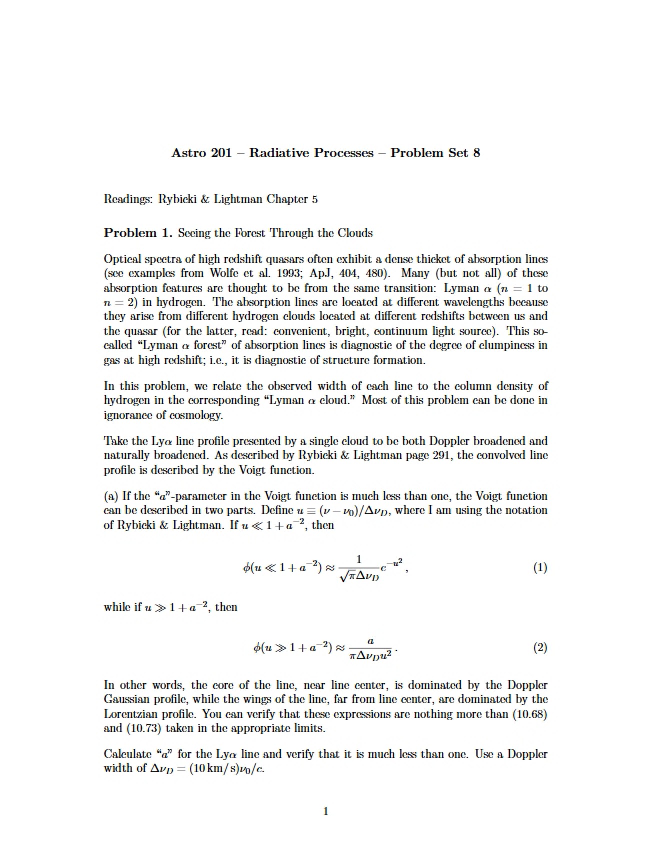 Set 6 Problems Radiative Processes