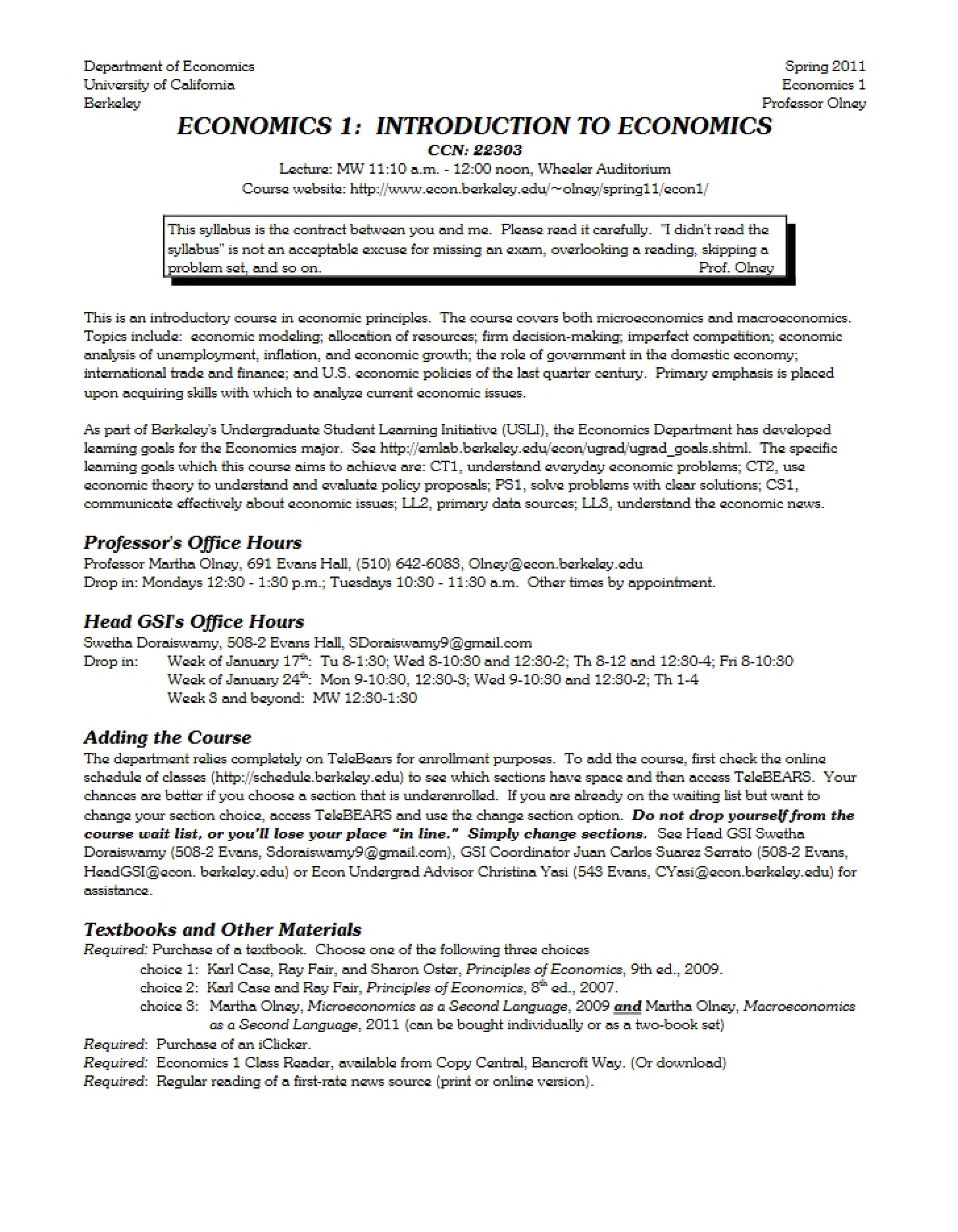 Course Syllabus